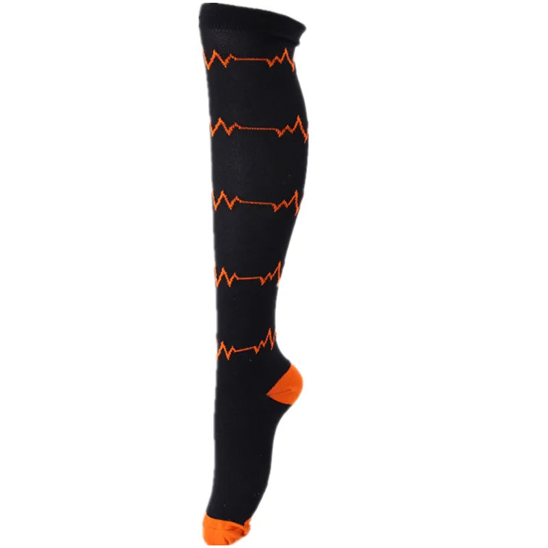 50 Style Antifatigue Unisex Compression Socks Fit for Nurses Flight Travel Medical Varicose Veins Leg Relief Pain Knee Stockings
