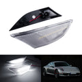 2x Clear Lens Side Marker Indicator White LED Repeater Light For Porsche 911 981 Boxster Cayman 2012-2016