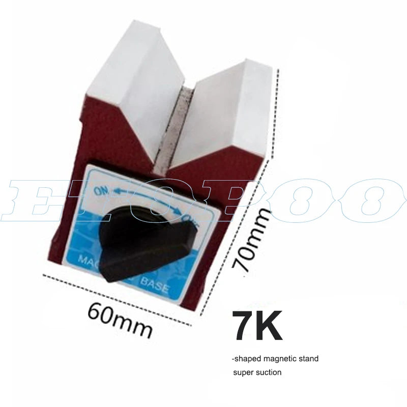 6T 8T 10T 12T V Type Power Magnetic Base Dial Indicator Stand Base Magnet Seat Table Wire Cutting Switch Magnetic Table Base