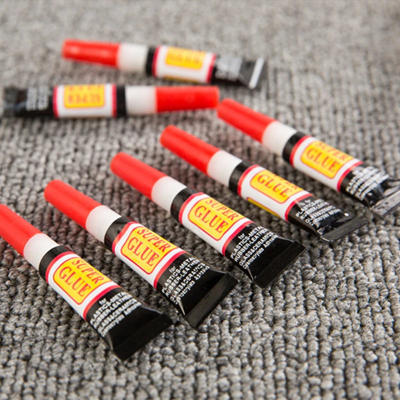 5pcs Liquid Super Glue 502 Leather Wood Rubber Metal Glass Instant Strong Bond Cyanoacrylate Adhesive Stationery Store Nail Gel