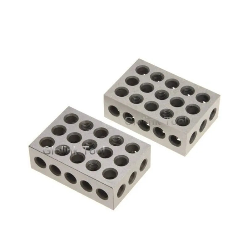 2pcs/set 25-50-75mm Hardened Steel Blocks 0.005" Precision Matched Machinist 123 Milling Tool 23 Holes 1-2-3" block gauge