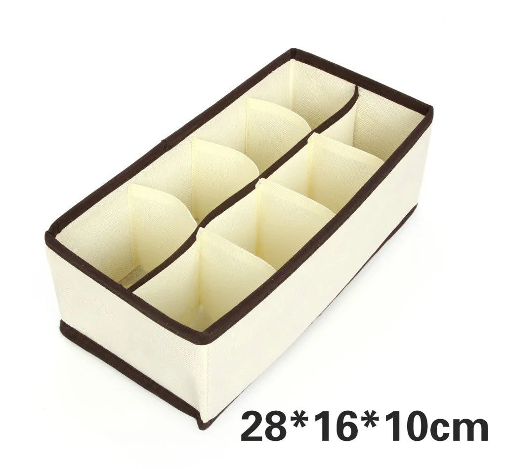 30 Grids Foldable Underwear Drawer Organizers Storage Dividers Closet Organizer Storage Box  for Clothes Bras Scarves Ties Socks