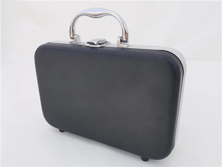 Portable Toolbox Plastic Aluminum Alloy Suitcase Impact Resistant Storage Box Safety Instrument Case with Sponge Lining