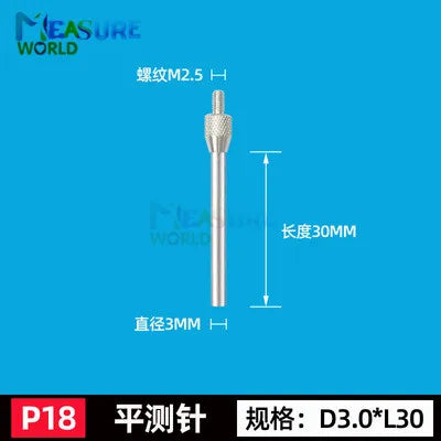 M2.5 Thread 1mm Needle Diameter Dial Test Indicator Contact Point D1 D2 10mm 20mm 30mm 40mm 50mm Length Measuring Gauging Tools