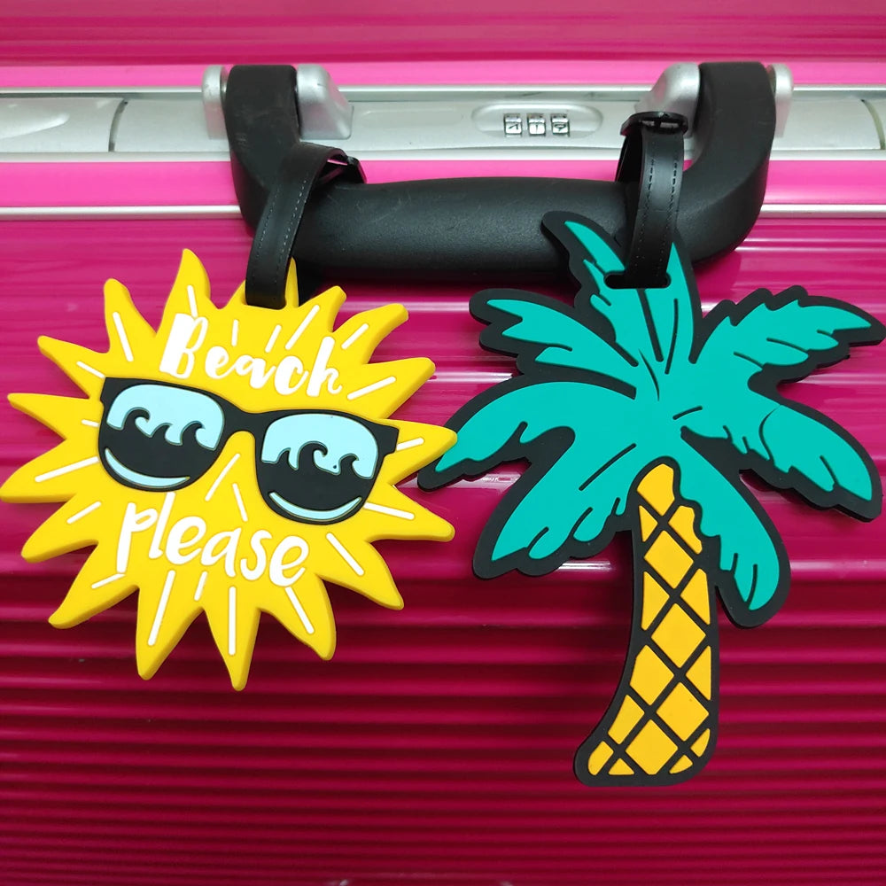 Creative Luggage Tag Travel Accessories Silica Gel Suitcase ID Address Holder Baggage Boarding Tag Portable Label Bags Pendant