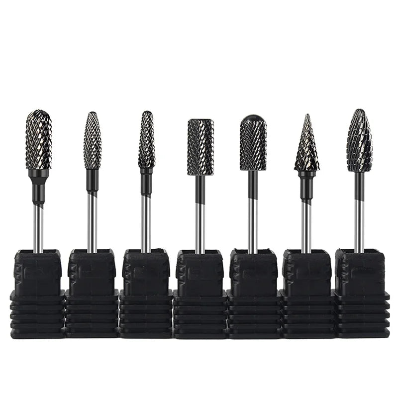Tungsten Carbide Nail Drill Bit For Manicure Machine Milling Cutters For Removing Gel Varnish Cuticle Clean Nail Polishing Tools