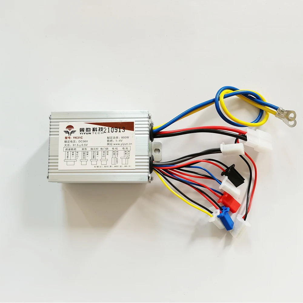 36V 48V 800W  Brush Motor Controller YK31C 3 Speed YIYUN  Electric Bike  Scooter Controller Accessory 9 Set of Cables