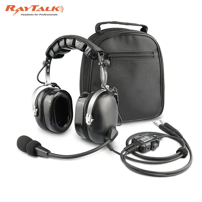 Aviation Headset for Pilots Include Headset Bag, Noise Cancelling Mic, GA Dual Plug, MP3 Stereo Support, Soft Ear Pad, Free ship