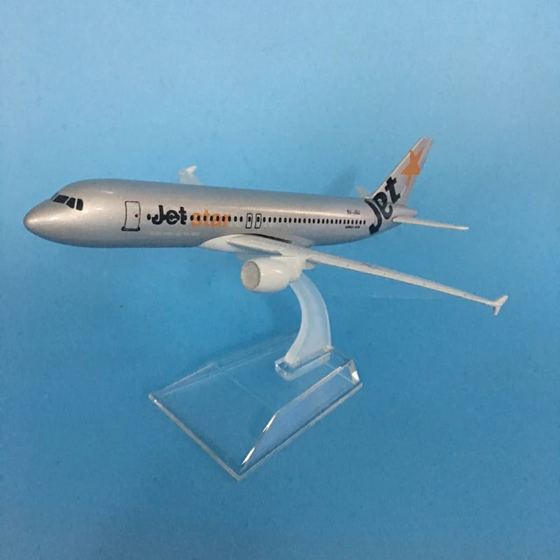 JASON TUTU 16cm Jetstar Airways Airbus A320 Aircraft Model Planel Airplane Diecast Metal 1/400 Scale Planes