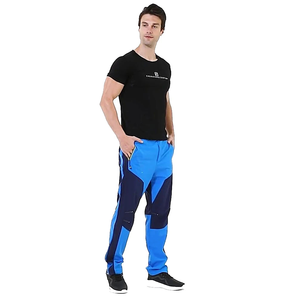 NUONEKO Outdoor Men's Hiking Pants Elastic Breathable Outdoor Camping Fishing Trekking Pants Summer Thin Quick Dry Trousers PN39