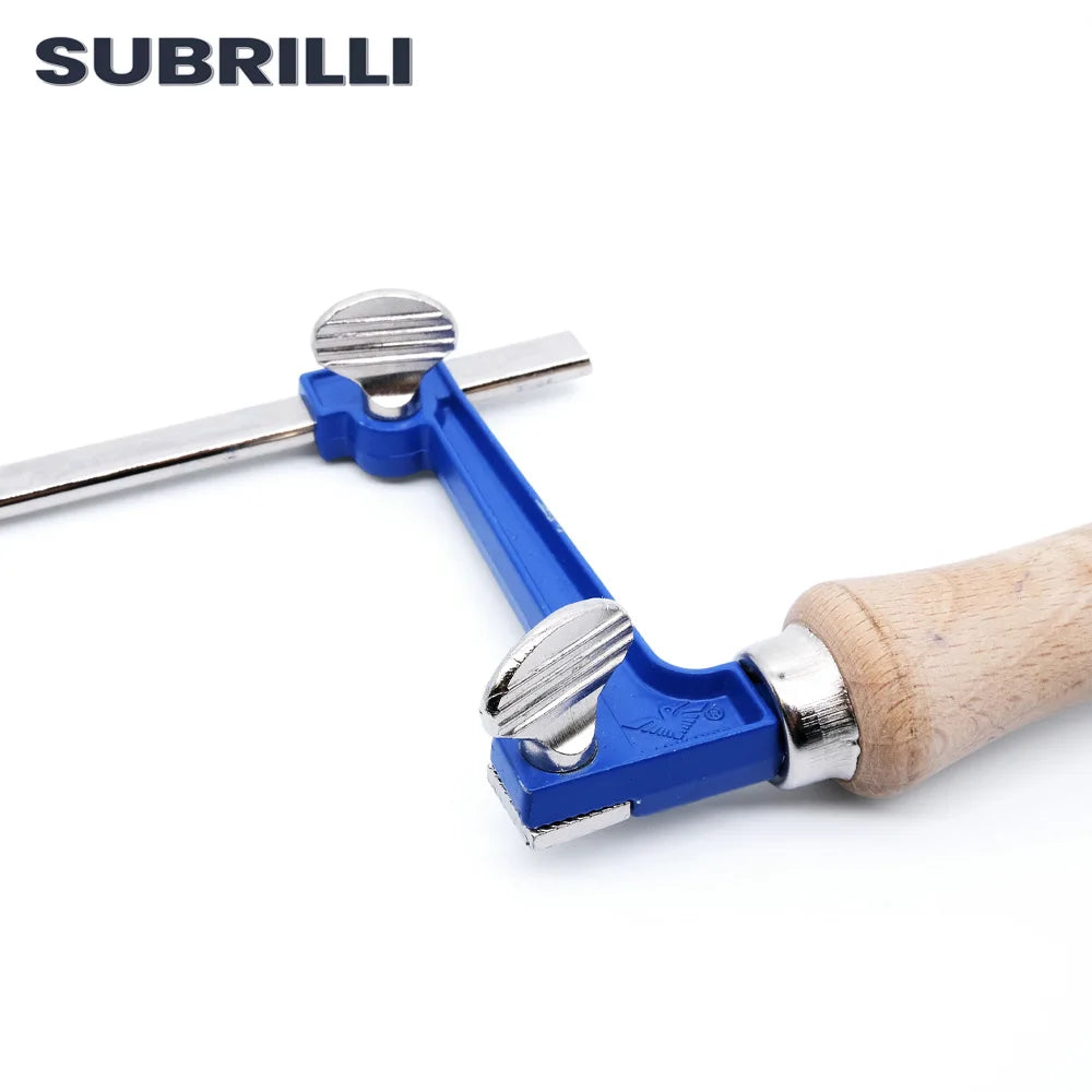 SUBRILLI Adjustable Saw Coping Frame with Diamond Wire Saw U Shape Hand Saw Bow For Wood Working DIY Cutting Tool Metal Hand Saw