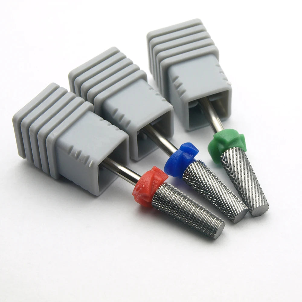 Quality Left and Right 5In1 Tungsten Carbide Nail Drill Bit Milling Eletric Manicure Machine Equipment Cuticle Clean Burr