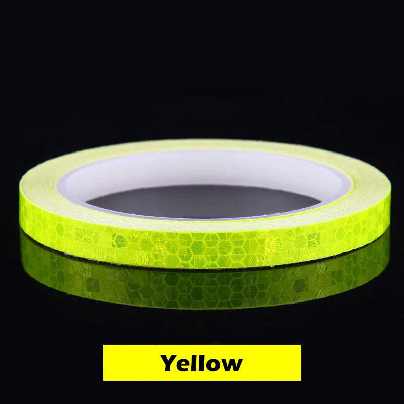 8m Bike Wheels Reflective Stickers Cycling Reflect Strip Adhesive Tape for MTB Bicycle Warning Safety Decor Sticker
