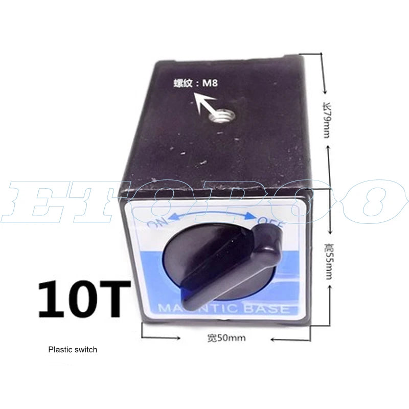 6T 8T 10T 12T V Type Power Magnetic Base Dial Indicator Stand Base Magnet Seat Table Wire Cutting Switch Magnetic Table Base