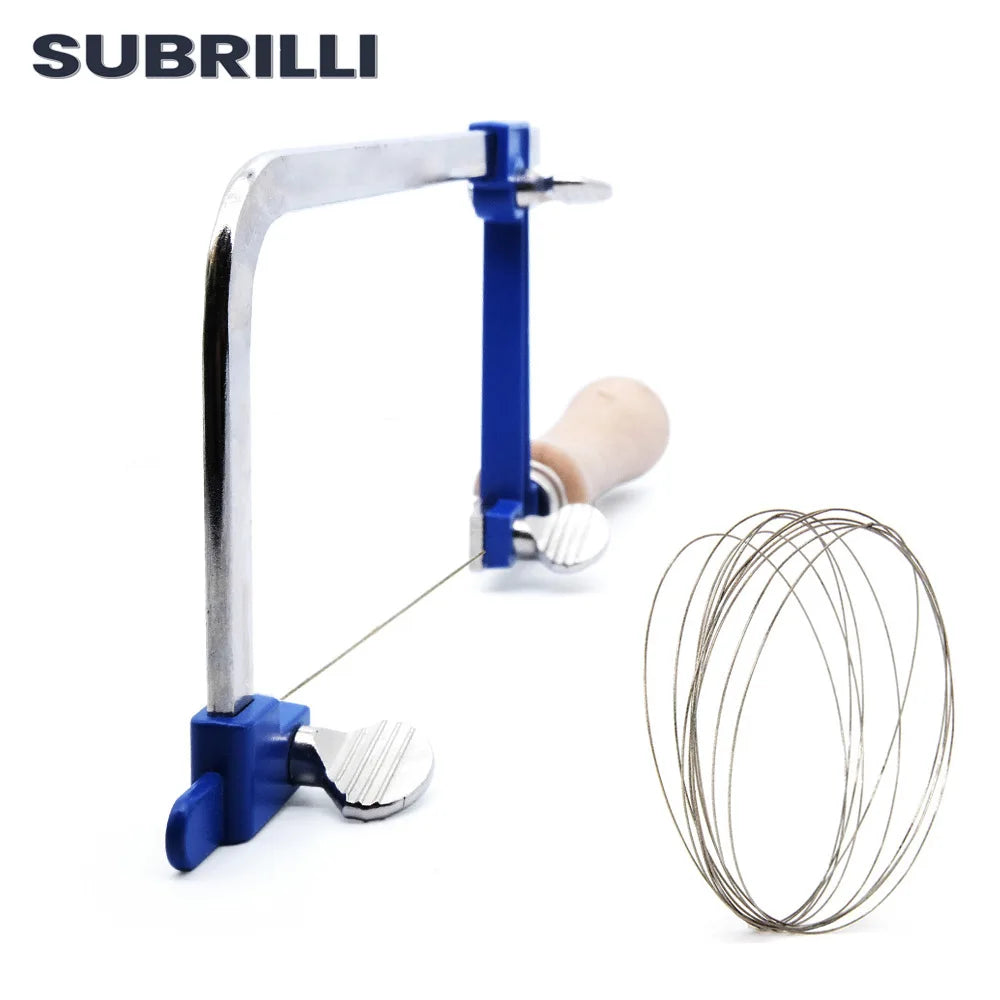 SUBRILLI Adjustable Saw Coping Frame with Diamond Wire Saw U Shape Hand Saw Bow For Wood Working DIY Cutting Tool Metal Hand Saw