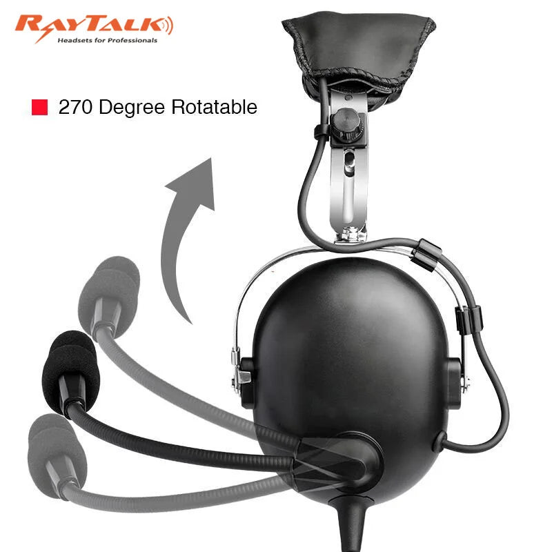 Aviation Headset for Pilots Include Headset Bag, Noise Cancelling Mic, GA Dual Plug, MP3 Stereo Support, Soft Ear Pad, Free ship