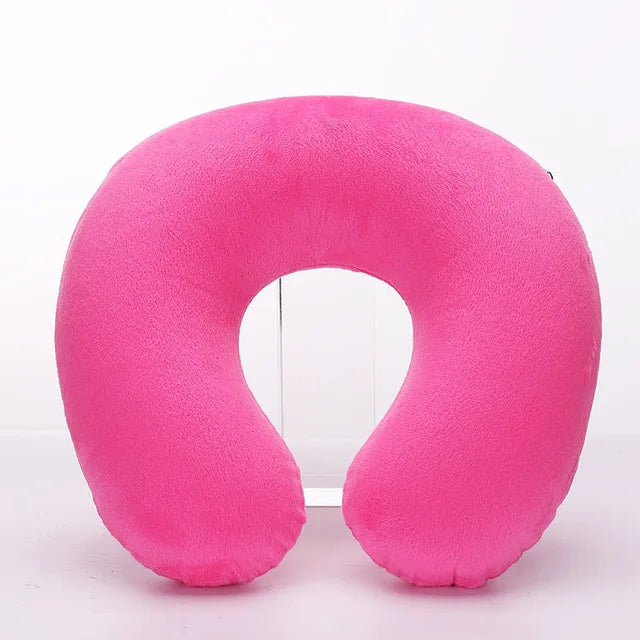 Sale 1PC Headrest Soft U Shaped Cushion Air Flight Inflatable Pillows Car Nursing Cushion Travel Pillow Support Neck
