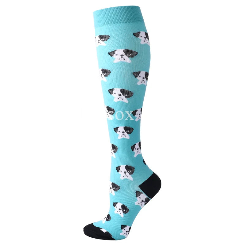 New Compression Socks Fit for Nurse Doctor Varicose Veins Edema Diabetes Travel Flight Hiking Recovery Running Fitness Socks