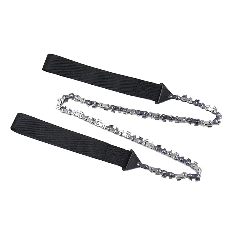 11/33 Teeth Portable Survival Chain Saw Chainsaws Emergency Camping Hiking Pocket Hand Saw Tool Pouch Outdoor Pocket Chain Saw