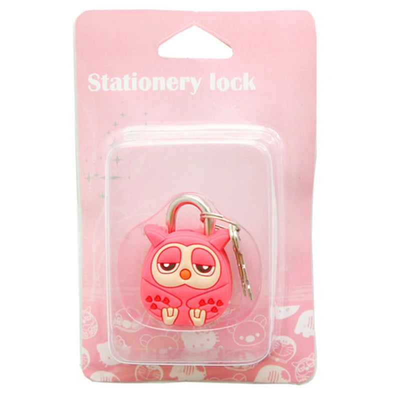 Cartoon Padlocks Lovely Mini Luggage Lock Backpack Zip Padlocks Make-up Box Key Lock Students Diary Lock Children's Small Toys