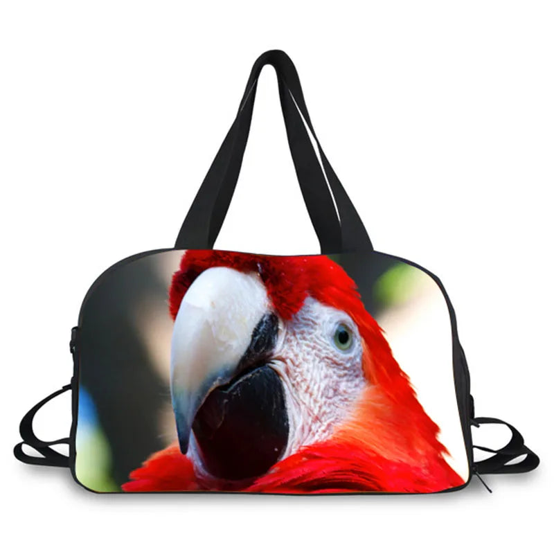 Duffel Bag Travel Bag Colorful Parrot Lizard Cabrite Print for Men Women Valise Sport Gym Bag