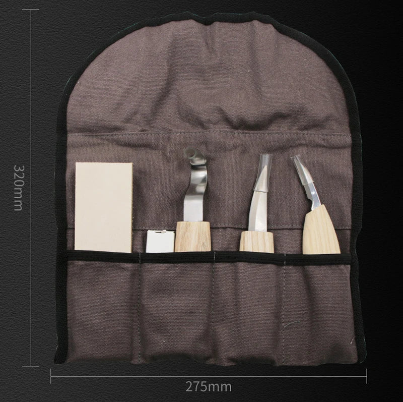 Wood Carving Cutter Hand Tool Set Hand Chisel DIY Wood Carving Knife Chip Knives High Strength Hooked Woodcut Art Craft Tool