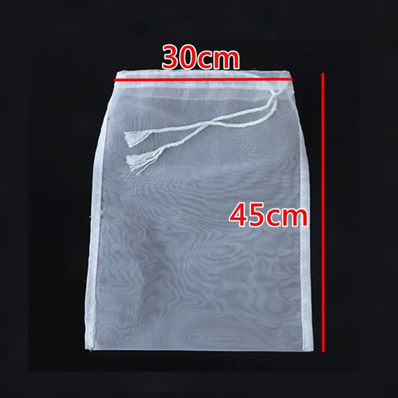 100/200/300/500 Mesh Nylon Filter Nut Milk Bag Net Yogurt Tea Beer Coffee Oil Food Filter Strainers Mesh Kitchen Strainer Bags