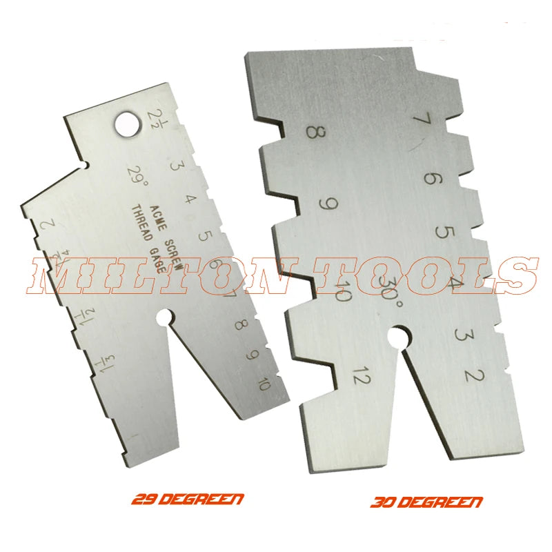 2 PIECES 29 DEGREE 30DEGREE ACME SCREW THREAD GAUGE GAGE TOOL
