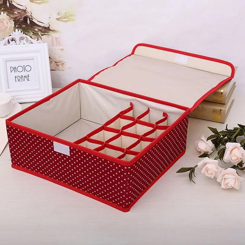 30 Grids Foldable Underwear Drawer Organizers Storage Dividers Closet Organizer Storage Box  for Clothes Bras Scarves Ties Socks