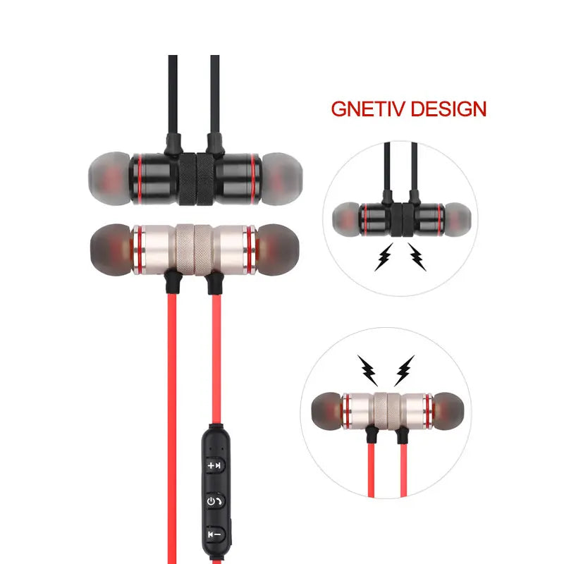5.0 Bluetooth Wireless headphones Bass HIFI Headset Neckband Sport Stereo Earphone With Microphone Headphones for all smartphone