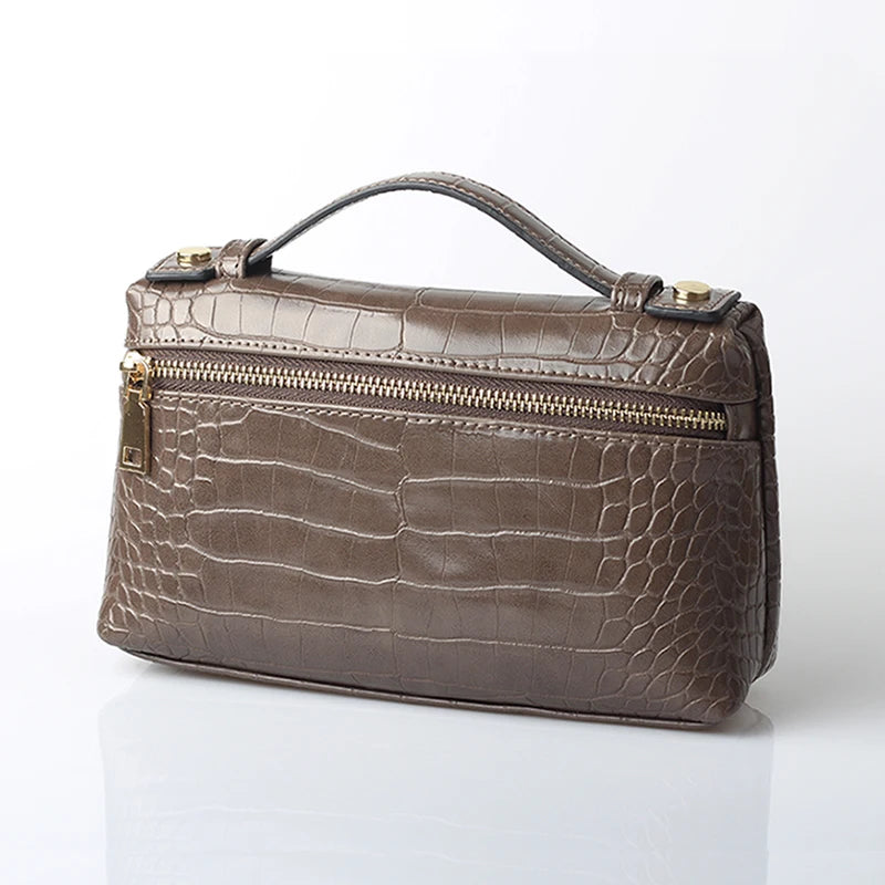 XMESSUN Crocodile Pattern Makeup Bags for Women 2026 Trendy Bag Clutch Bag Luxury High Quality Handbag Designer Handbag Purse