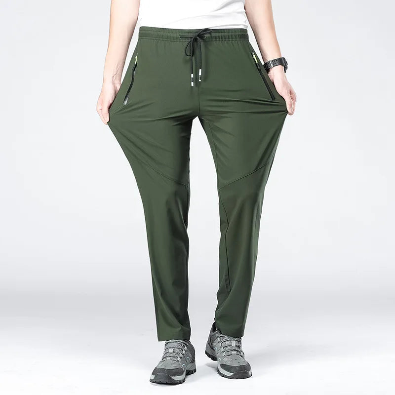 NUONEKO Breathable Hiking Pants Men Summer Stretch Quick Dry Outdoor Male Mountain Climbing Fishing Trekking Tourism Trousers