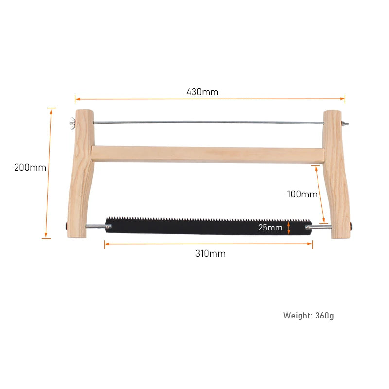 12" Frame Saw Blade with 3pcs Replacement Blades 24T Woodworking Hand Saws Carpenter Wood Cutting Tool