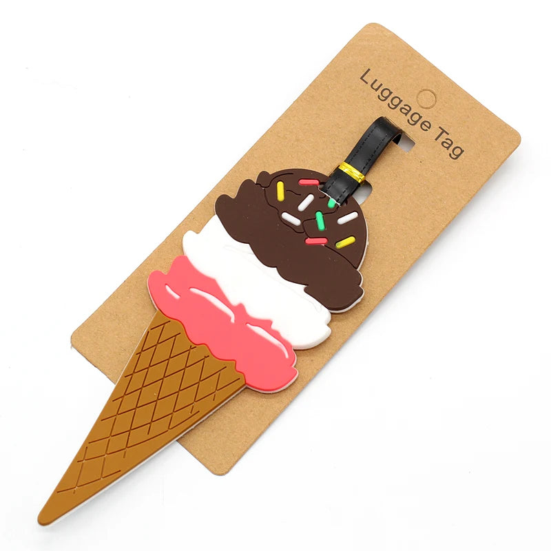 Creative Luggage Tag Travel Accessories Silica Gel Suitcase ID Address Holder Baggage Boarding Tag Portable Label Bags Pendant