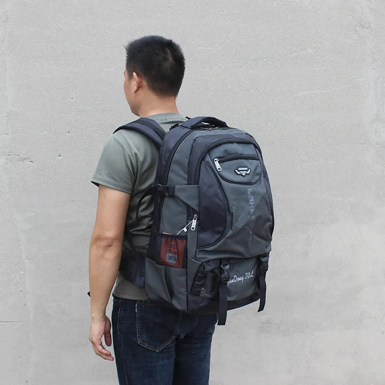 Outdoor 70L Large Capacity Wear Resistance Waterproof Backpack Men Women Trekking Camping Mountaineering Travel Luggage Bag