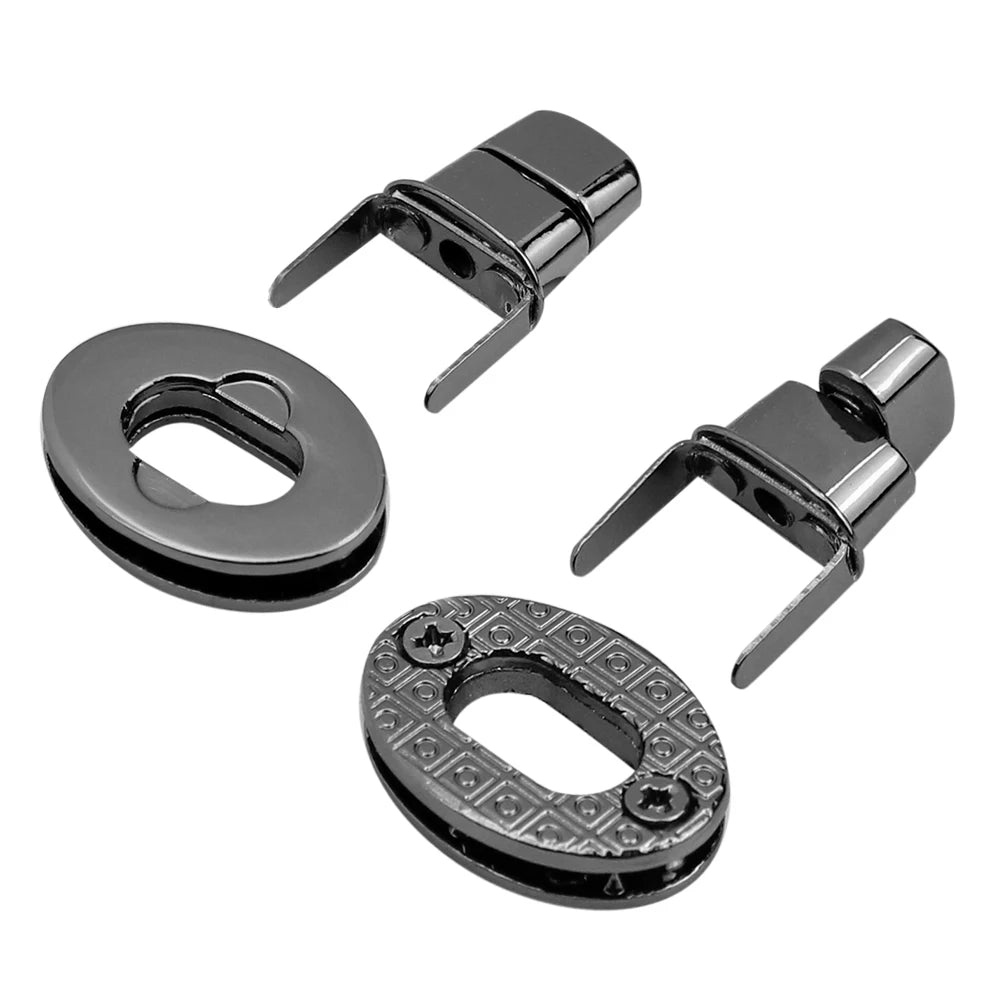 10Pcs 2.3CM Mini Oval Twist Lock Turn Locks Metal Closure Buckle For Purse Wallet Women's Handbag Shoulder Bag Accessories