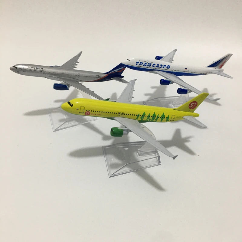 JASON TUTU Russian Airlines Siberia S7 Airplane Model Aeroflot Airbus 320 Aircraft Diecast Model Metal 1/400 Scale Plane Toy
