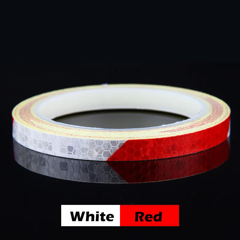 8m Bike Wheels Reflective Stickers Cycling Reflect Strip Adhesive Tape for MTB Bicycle Warning Safety Decor Sticker