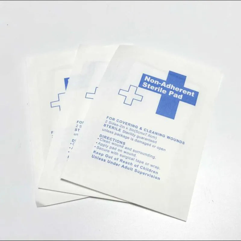 HOT 50pcs/lot Gauze Pad 100% Cotton first aid Kit Waterproof Wound Dressing Sterile Medical Gauze Pad Home Wound Care Supplies