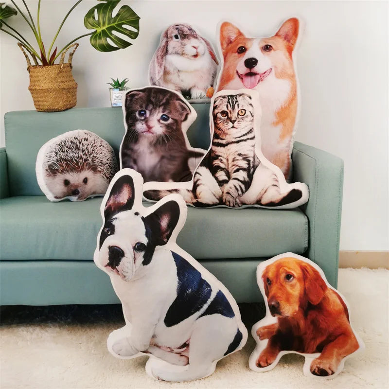 Personalized Photo DIY Pet Cushion Stuffed Animal Pillow Custom Dog Cat Picture Cushion Mother's Day Gift Loss Memorial Gift