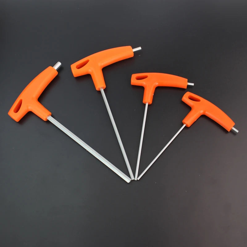 2/2.5/3/4/5/6/8/10mm Flat/Ball Head Hex Key Allen Wrench Hand Tool T-Handle Hex Key Wrench Ball End Allen Hex Key Wrench Spanner