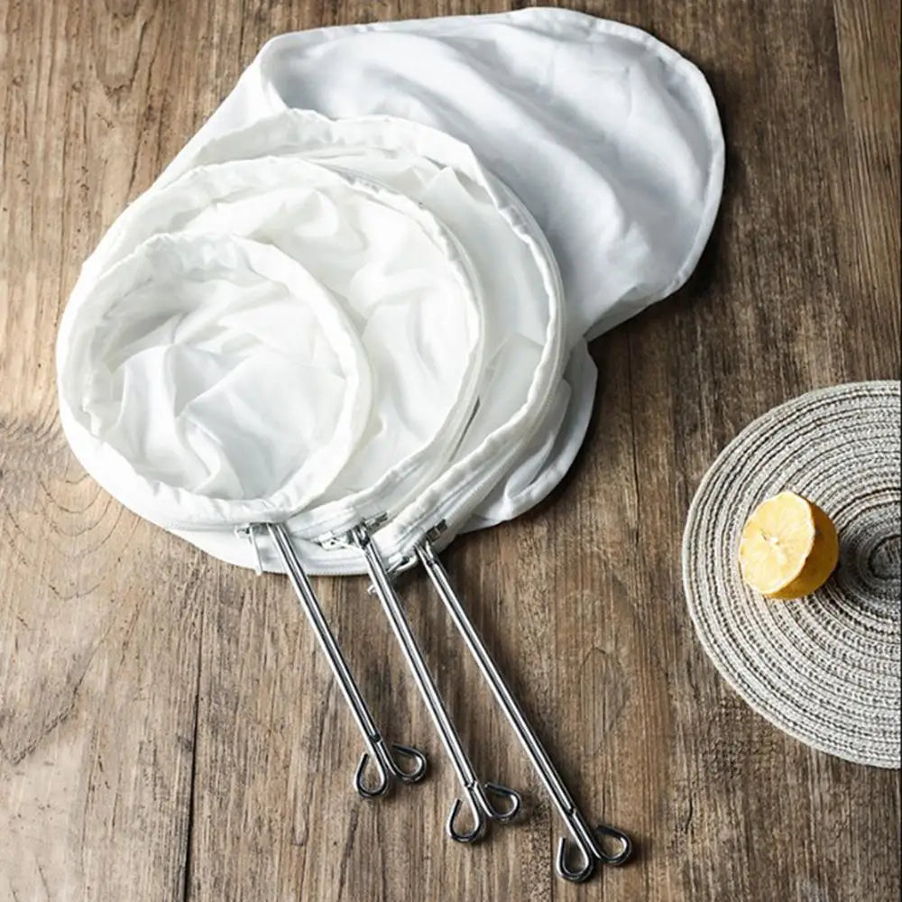 Reusable Fabric Mesh Filter Nut Milk Bag Colander Strainer for Soybean Juice Herb Tea Cold Brew Drip Coffee Filter Kitchen Tool