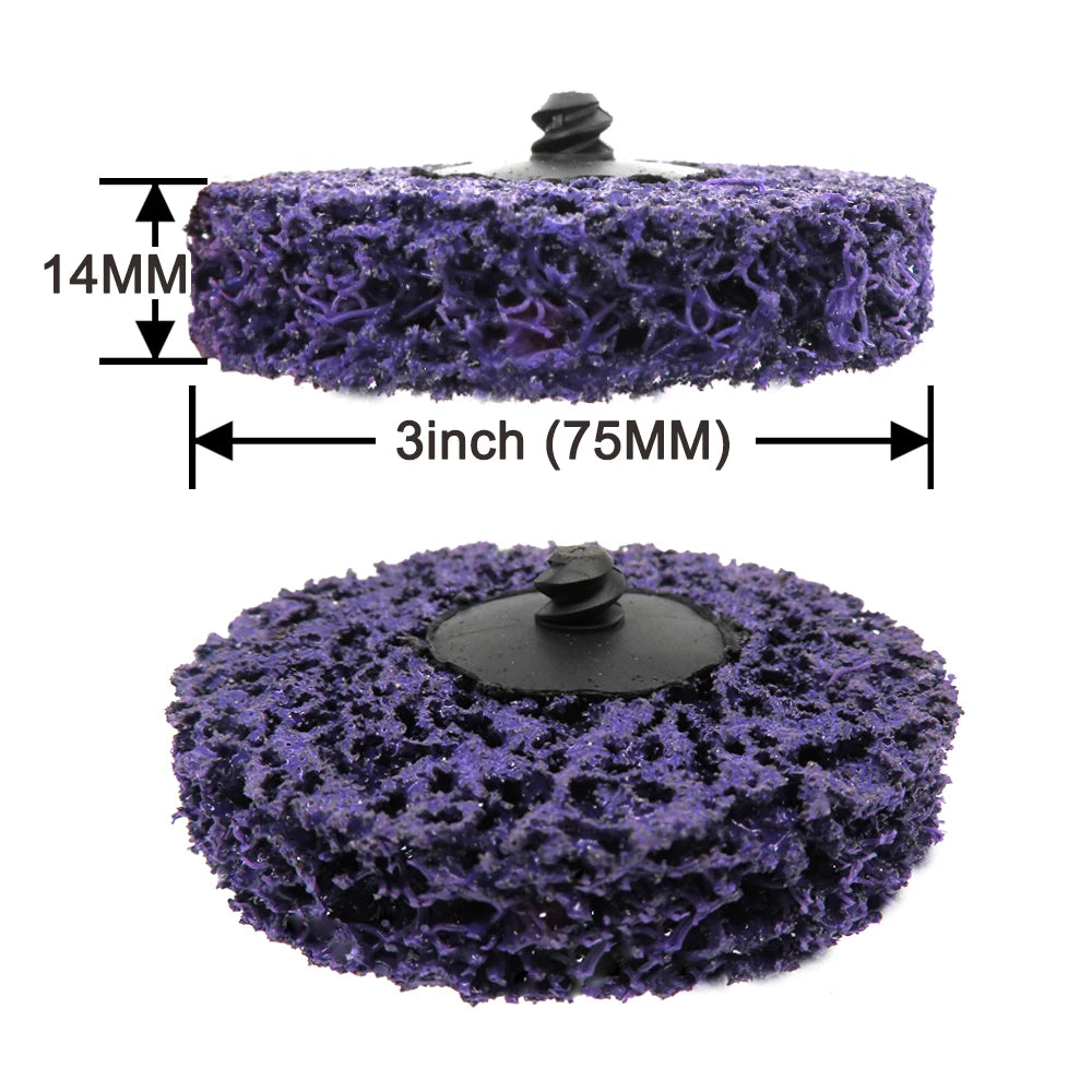 3" 75mm Quick Change Easy Strip & Clean Discs Purple 20 Pcs for Paint Rust Removal Auto Surface Prep