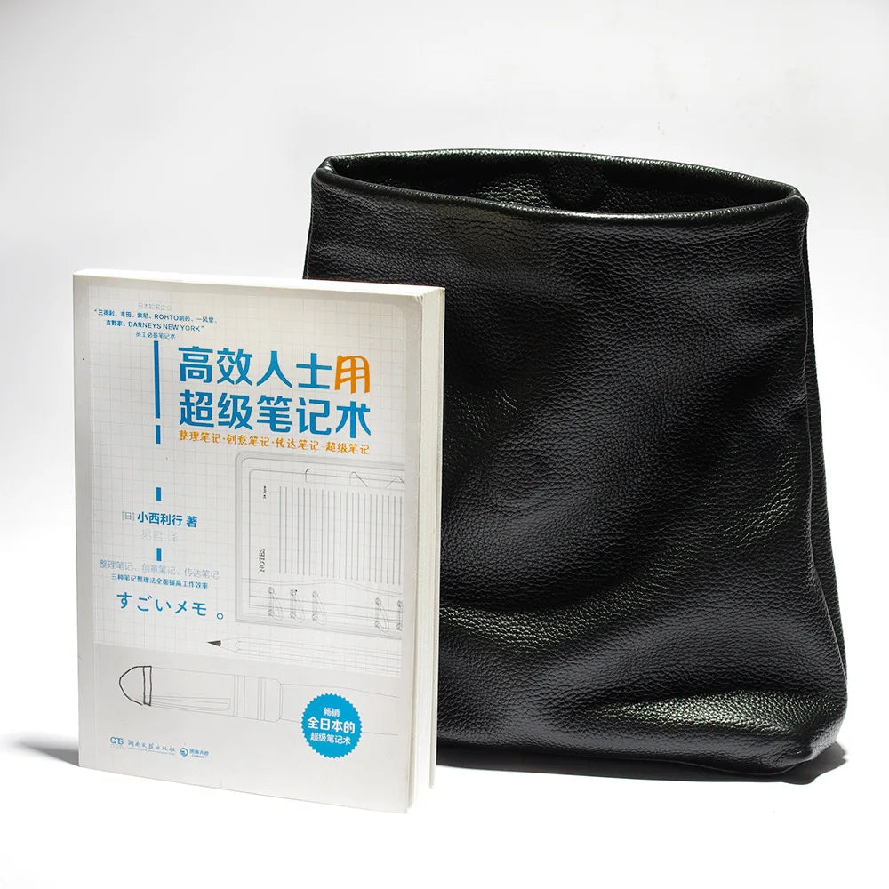 Black Leather Bag Personality Lazy Casual Clutch Bag Leather Bag Soft Bag Phone Women High Quality Laptop Bag Genuine Leather