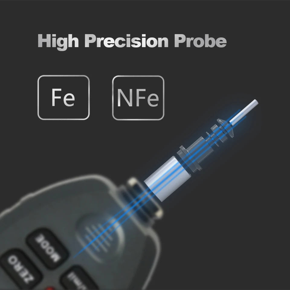 R&D TC100 Thickness Meter Car Paint Film Thickness Tester Measuring FE/NFE Two Manual Automotive Paint Instrument Multi Color