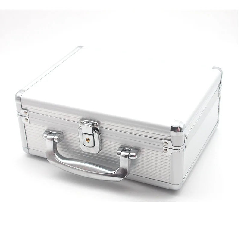 Toolbox Aluminum Alloy Suitcase Instrument Box Equipment File Box Cosmetic Case Tool Box with Sponge