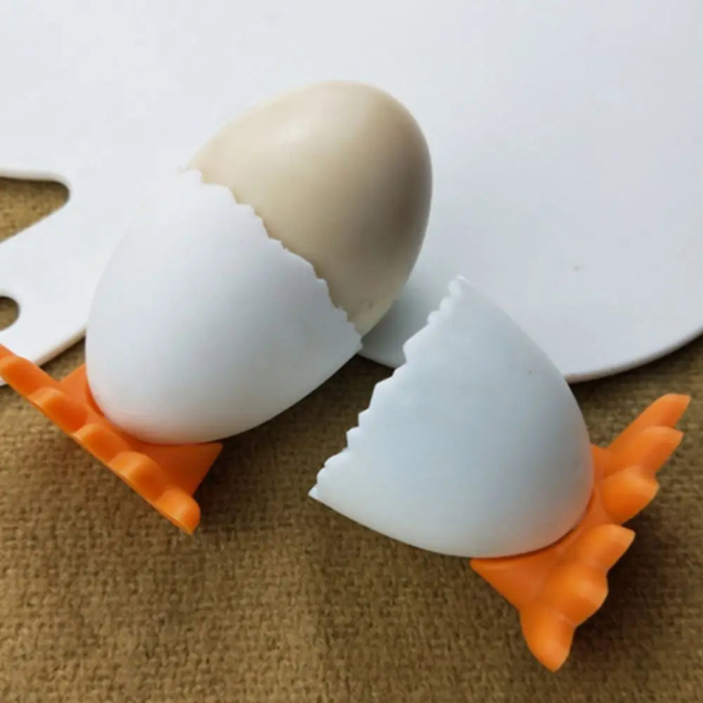 1/2/4Pcs Cute Creative Egg Cup Holder Plastic Eggs Holder with Feet Eggs Separator Boiled Eggs Container Kitchen Accessories