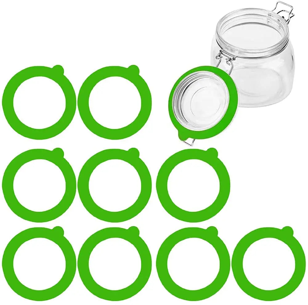 5pcs Silicone Replacement Gasket Airtight Rubber Seals Rings Leak-Proof Canning Seals for Glass Clip Top Jars Storage Containers