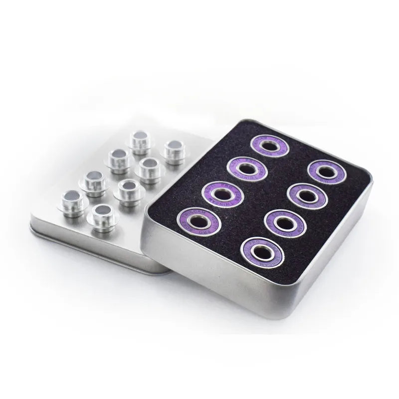 16 pieces Inline Skates Bearing Durable ILQ-9 Pro Dual Line Roller Skate Shoes Skateboard High Speed Skating 608 Box Case Spacer