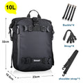 Rhinowalk Motorcycle Rear Seat Bag 10L/20L/30L Waterproof Motocross Luggage Pack Multi-Function Tail Bag with Raincover